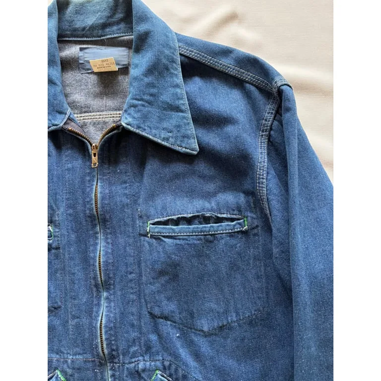 70s OSHKOSH zip up denim jacket 6