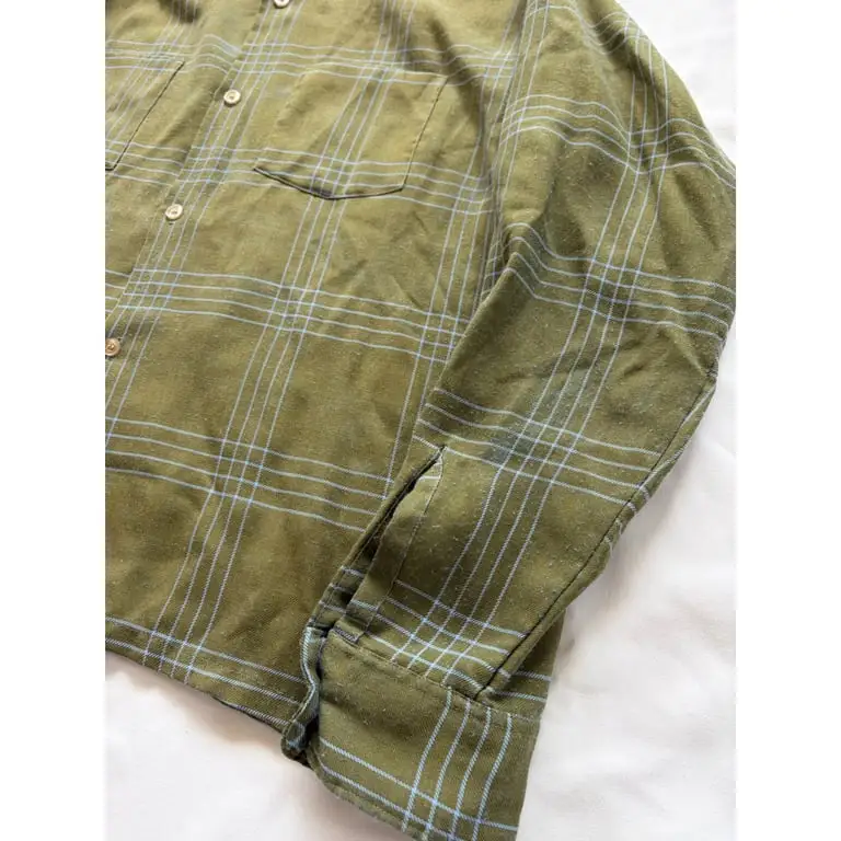 1960/70s green plaid shirt 3