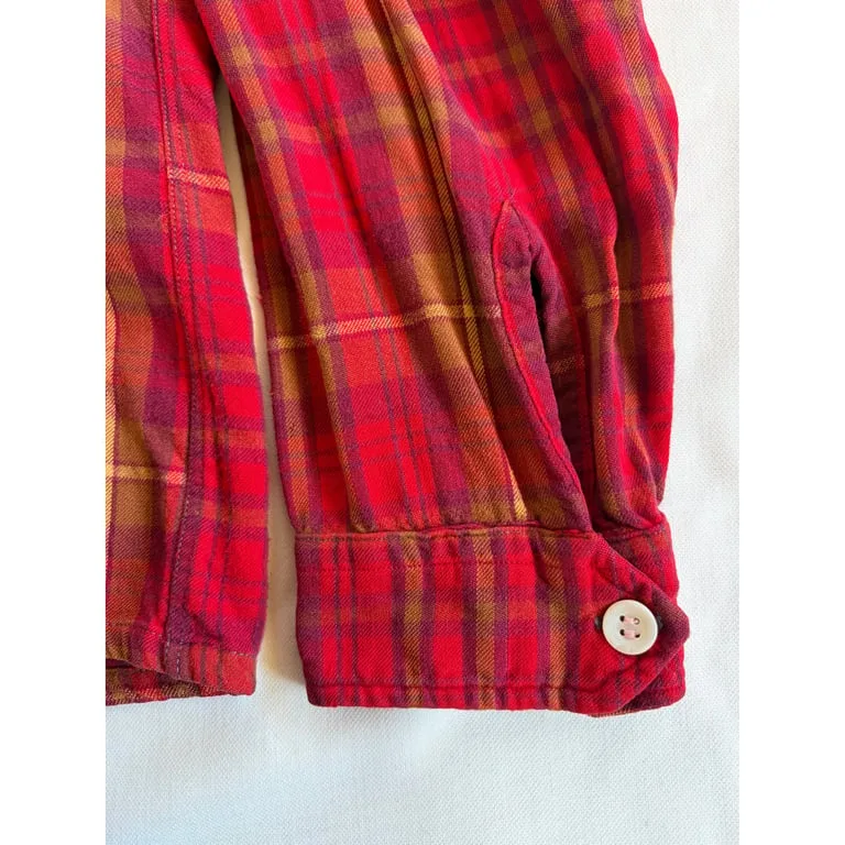 1950s Italy gabardine plaid shirt 6