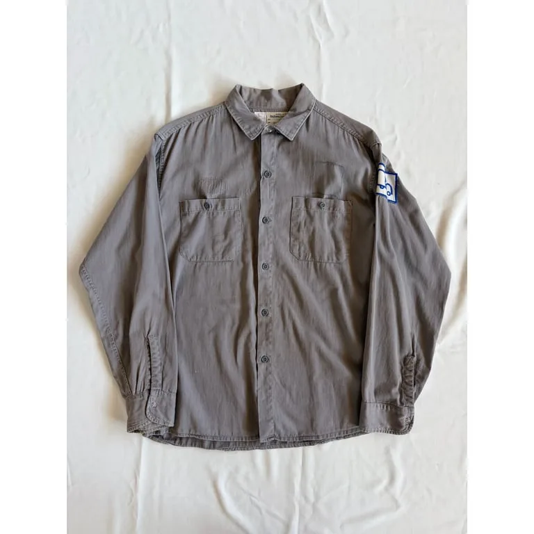 1950s embroidered chain stitch work shirt 2