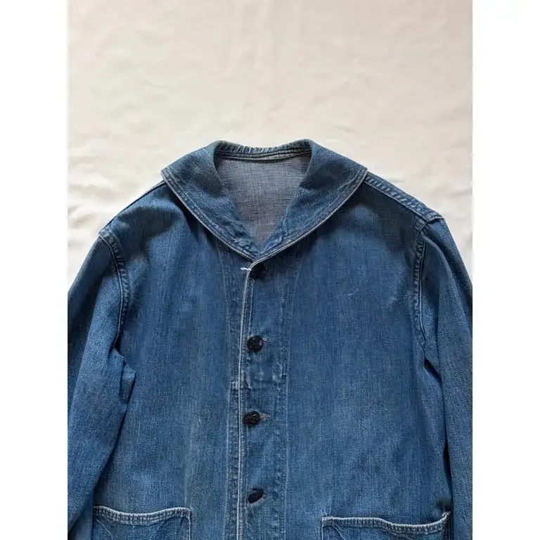 40s US Navy shawl collar denim coverall 2
