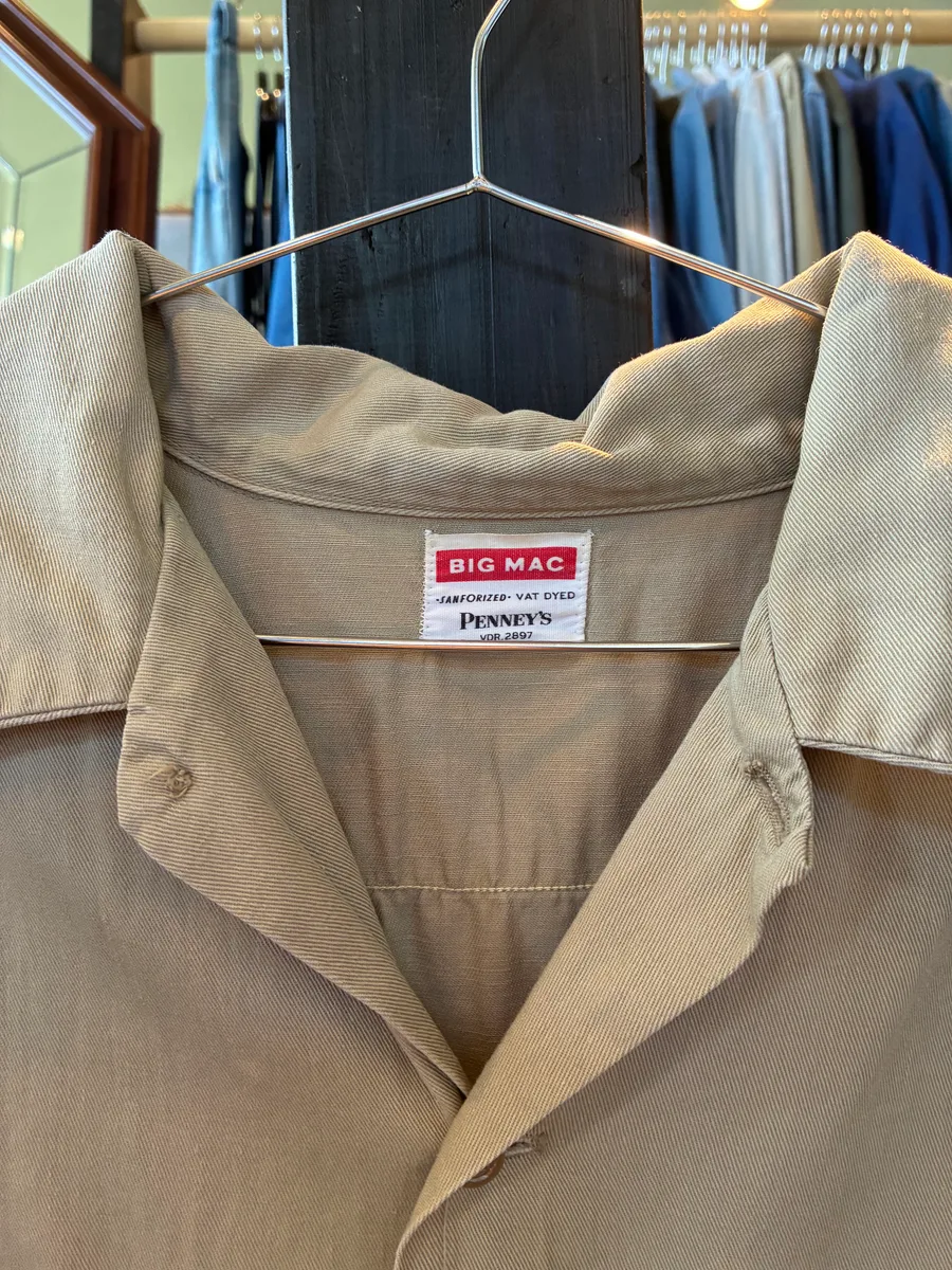 1950/60s BIG MAC beige short sleeve shirt 2