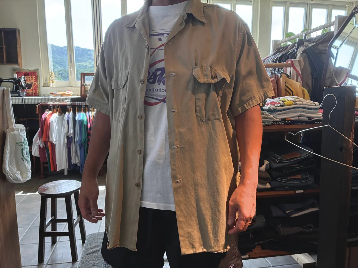 1950/60s BIG MAC beige short sleeve shirt 6