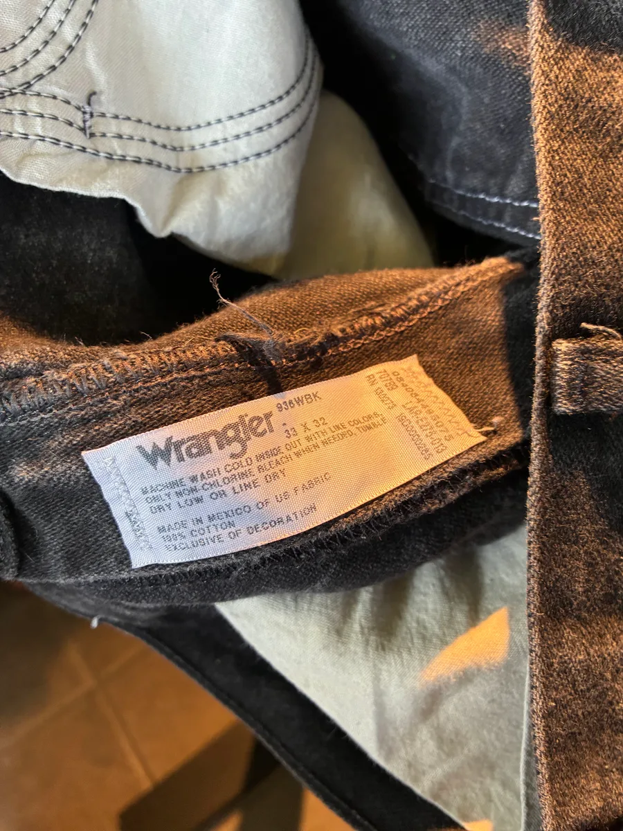 1990s Wrangler 936WBK black denim 2