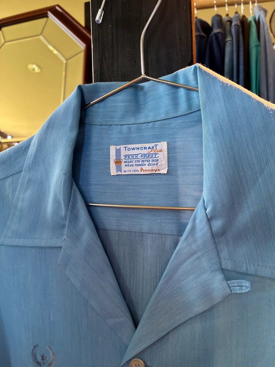 1960/70s TOWNCRAFT open collar shirt 2