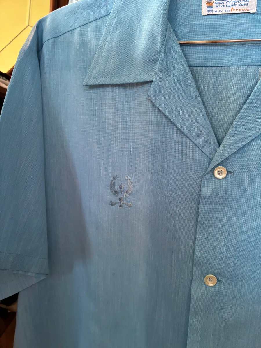 1960/70s TOWNCRAFT open collar shirt 4